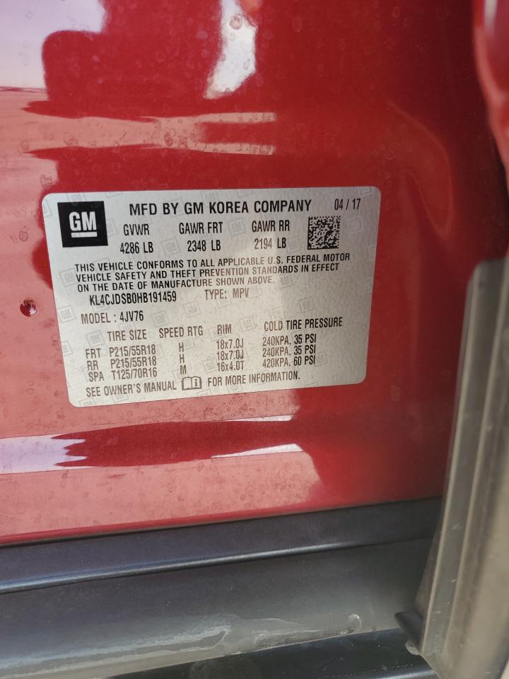 KL4CJDSB0HB191459 2017 Buick Encore Premium