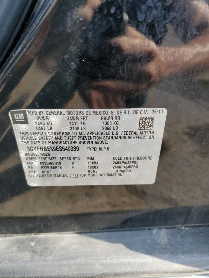 3GYFNBE39ES549989 2014 Cadillac Srx Luxury Collection