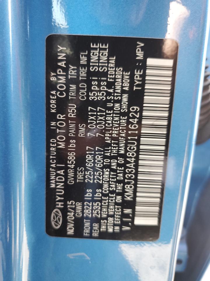 KM8J33A48GU116429 2016 Hyundai Tucson Limited