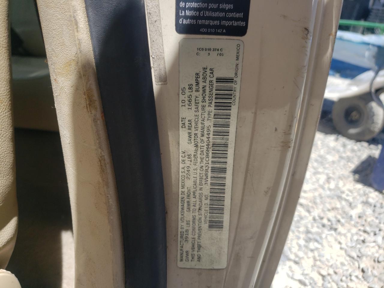 3VWRR31C86M404495 2006 Volkswagen New Beetle Tdi Option Package 1