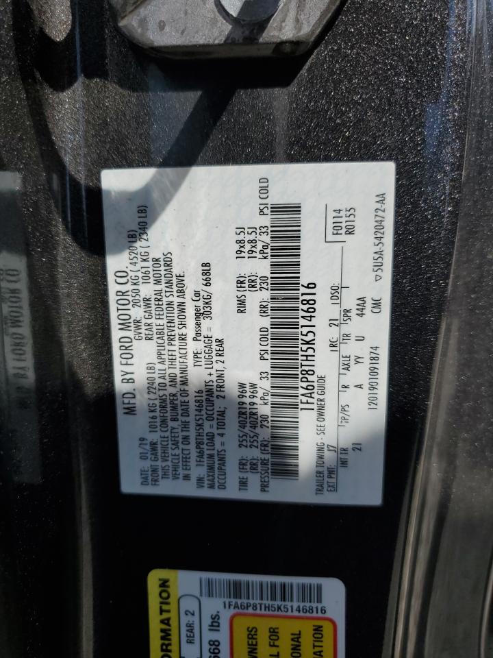 1FA6P8TH5K5146816 2019 Ford Mustang