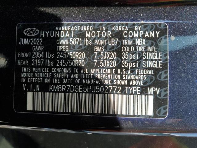 2023 Hyundai Palisade Calligraphy VIN: KM8R7DGE5PU502772 Lot: 58026324