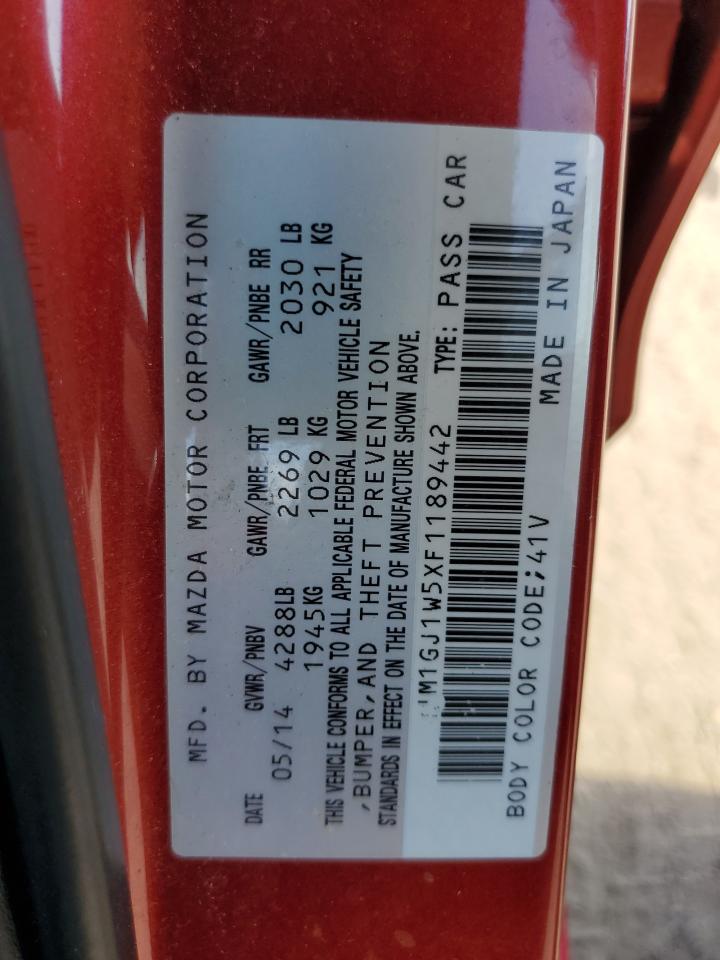 JM1GJ1W5XF1189442 2015 Mazda 6 Grand Touring