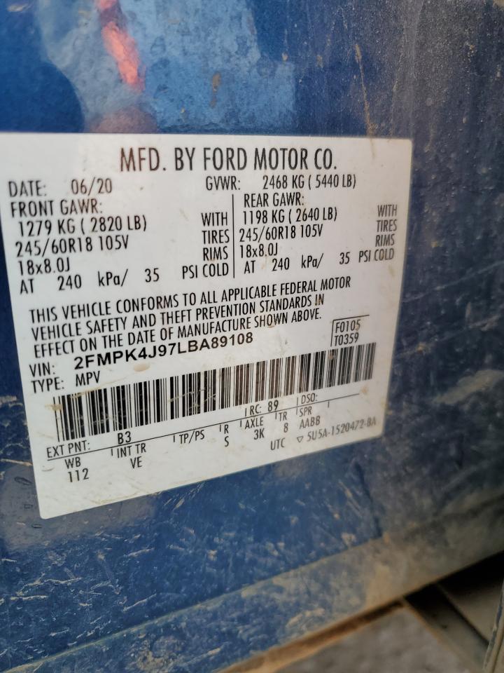 2FMPK4J97LBA89108 2020 Ford Edge Sel