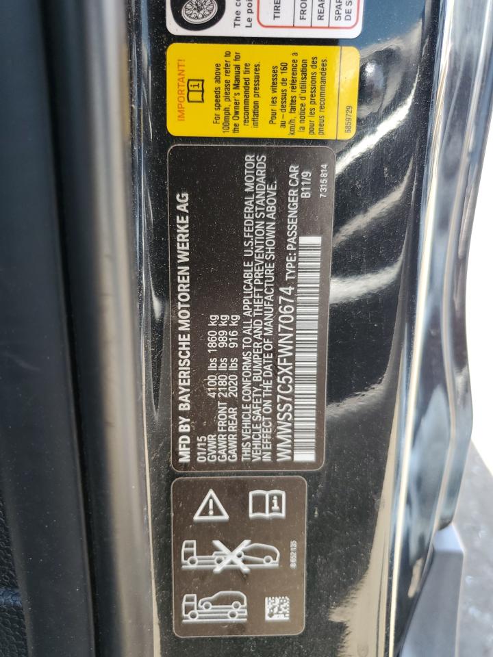 WMWSS7C5XFWN70674 2015 Mini Cooper S Paceman