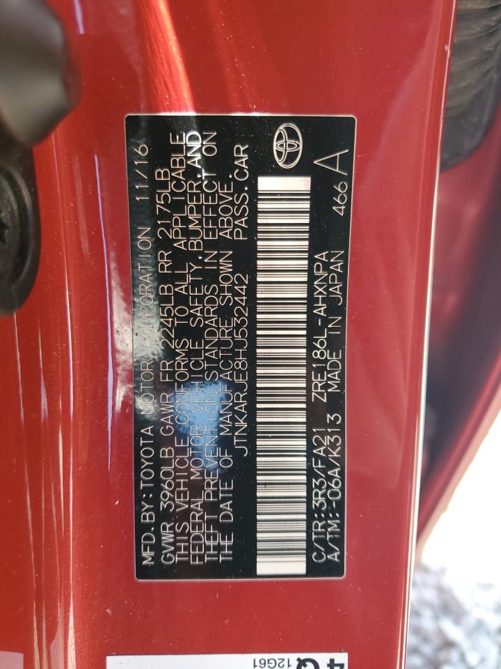 JTNKARJE8HJ532442 TOYOTA COROLLA 2017
