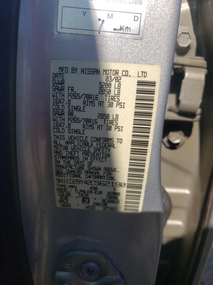 5N1ED28Y42C562190 2002 Nissan Xterra Xe