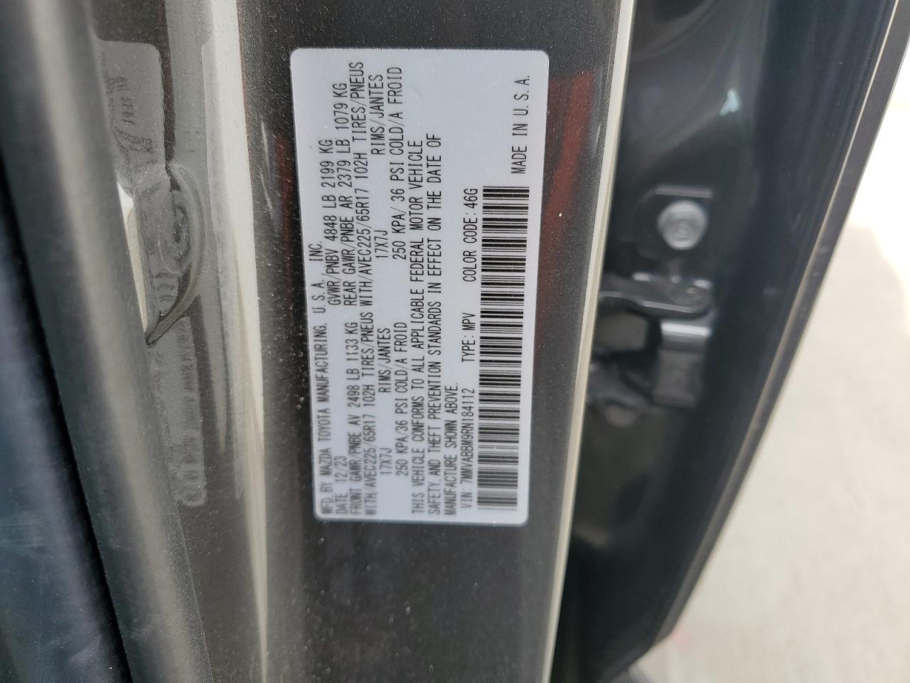 7MMVABBM9RN184112 2024 Mazda Cx-50 Preferred