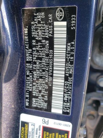 VIN 4T1BF1FK8HU651639 2017 Toyota Camry, LE no.12