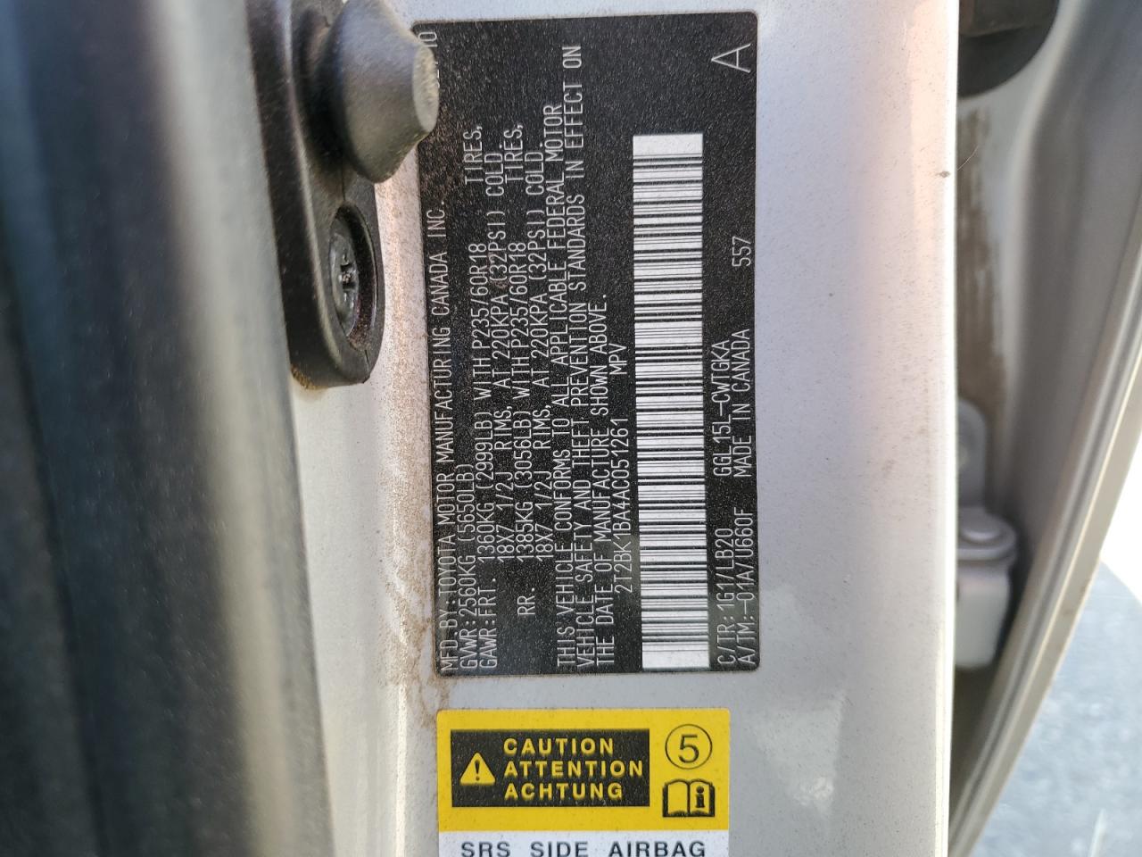 2T2BK1BA4AC051261 2010 Lexus Rx 350