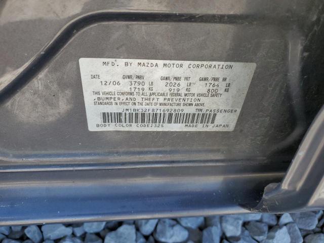 2007 Mazda 3 I VIN: JM1BK32F871692809 Lot: 58220924