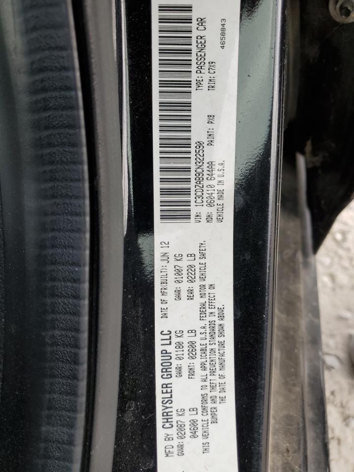 1C3CDZAB9CN322590 2012 Dodge Avenger Se