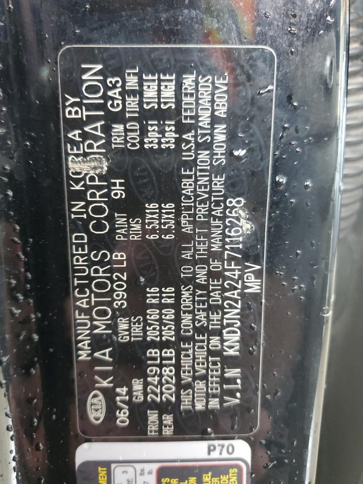 KNDJN2A24F7116268 2015 Kia Soul