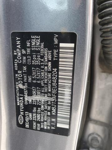 2014 Hyundai Tucson Gls VIN: KM8JT3AF8EU848204 Lot: 59761364