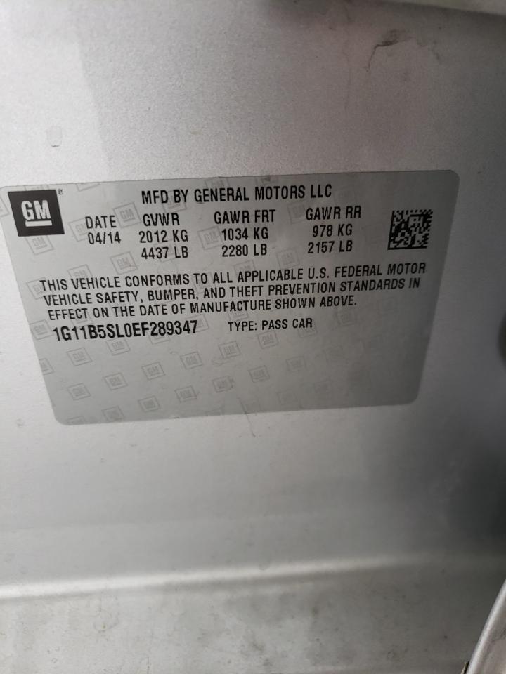 1G11B5SL0EF289347 2014 Chevrolet Malibu Ls