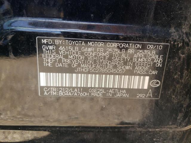 2011 Lexus Is 250 VIN: JTHCF5C27B5045057 Lot: 57093324