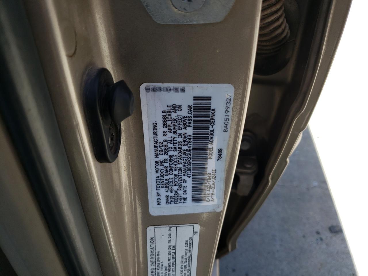 4T1BE32K23U647843 2003 Toyota Camry Le