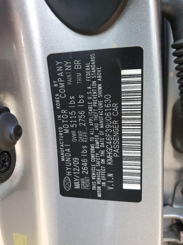 KMHGC46F39U061630 2009 Hyundai Genesis 4.6L