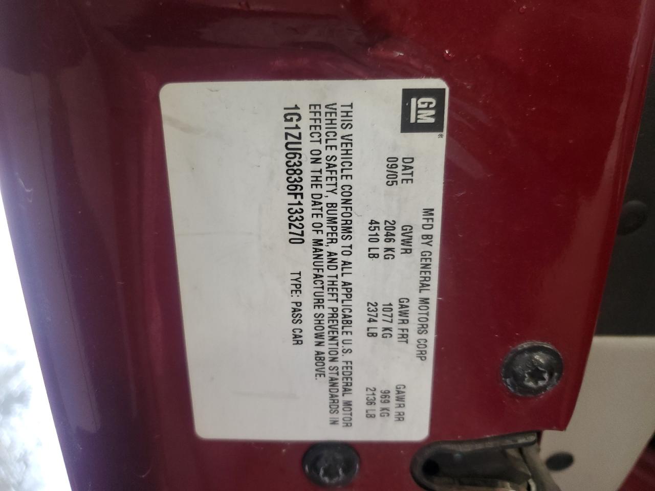 1G1ZU63836F133270 2006 Chevrolet Malibu Maxx Ltz