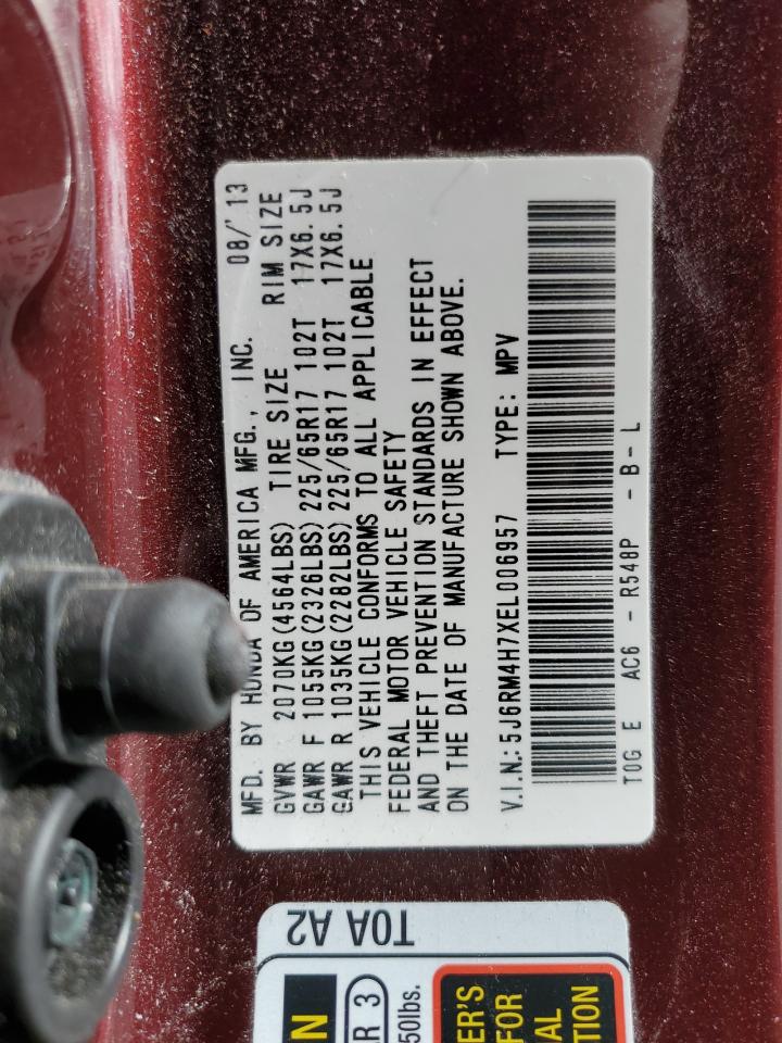 5J6RM4H7XEL006957 2014 Honda Cr-V Exl