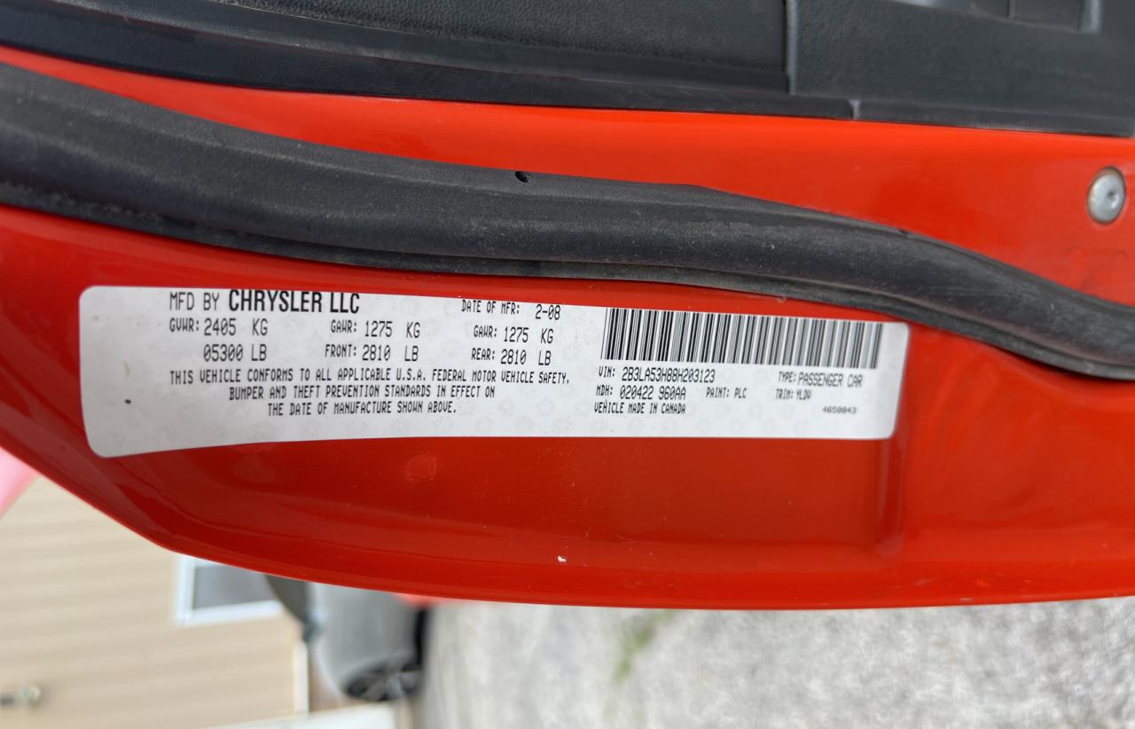 2B3LA53H88H203123 2008 Dodge Charger R/T