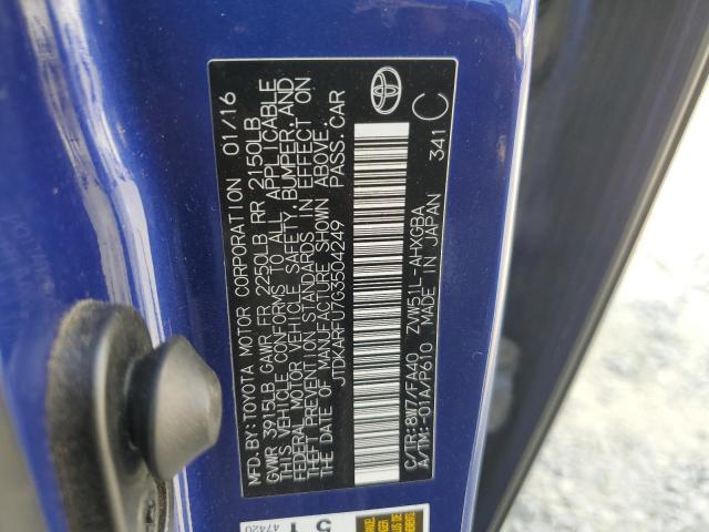 2016 Toyota Prius VIN: JTDKARFU7G3504249 Lot: 59894894