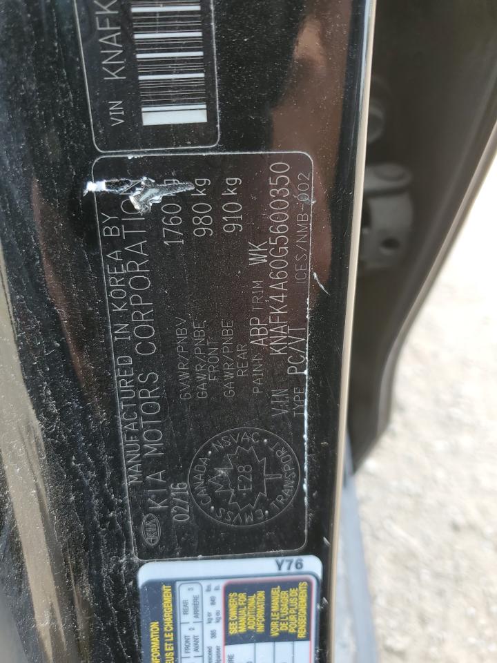 KNAFK4A60G5600350 2016 Kia Forte Lx