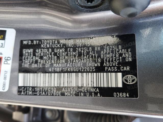 VIN 4T1BF1FK6GU122625 2016 Toyota Camry, LE no.12