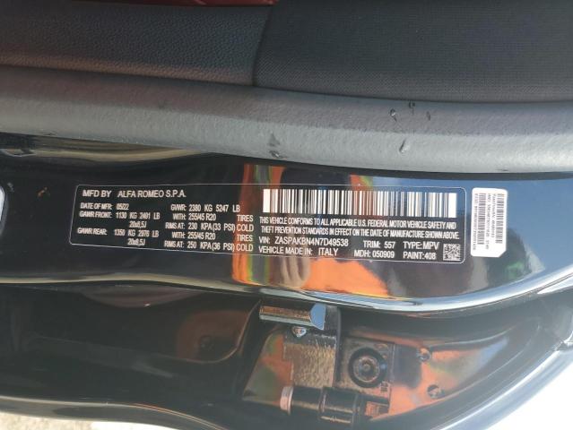 2022 Alfa Romeo Stelvio Ti VIN: ZASPAKBN4N7D49538 Lot: 60975804