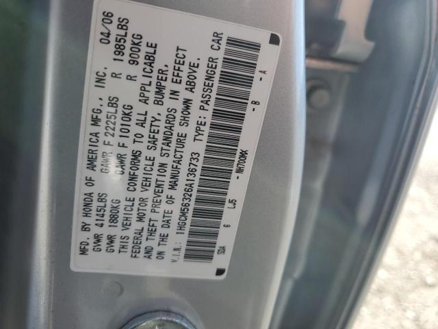 2006 Honda Accord Se VIN: 1HGCM56326A136733 Lot: 60176914