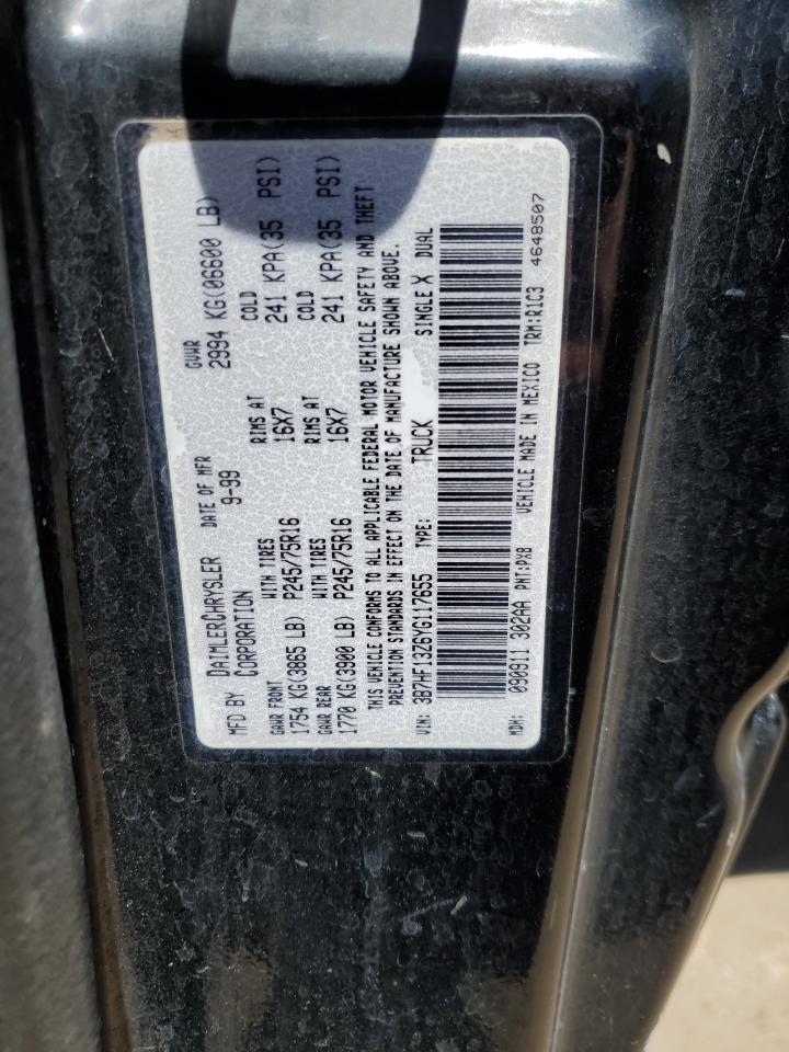 3B7HF13Z6YG117655 2000 Dodge Ram 1500