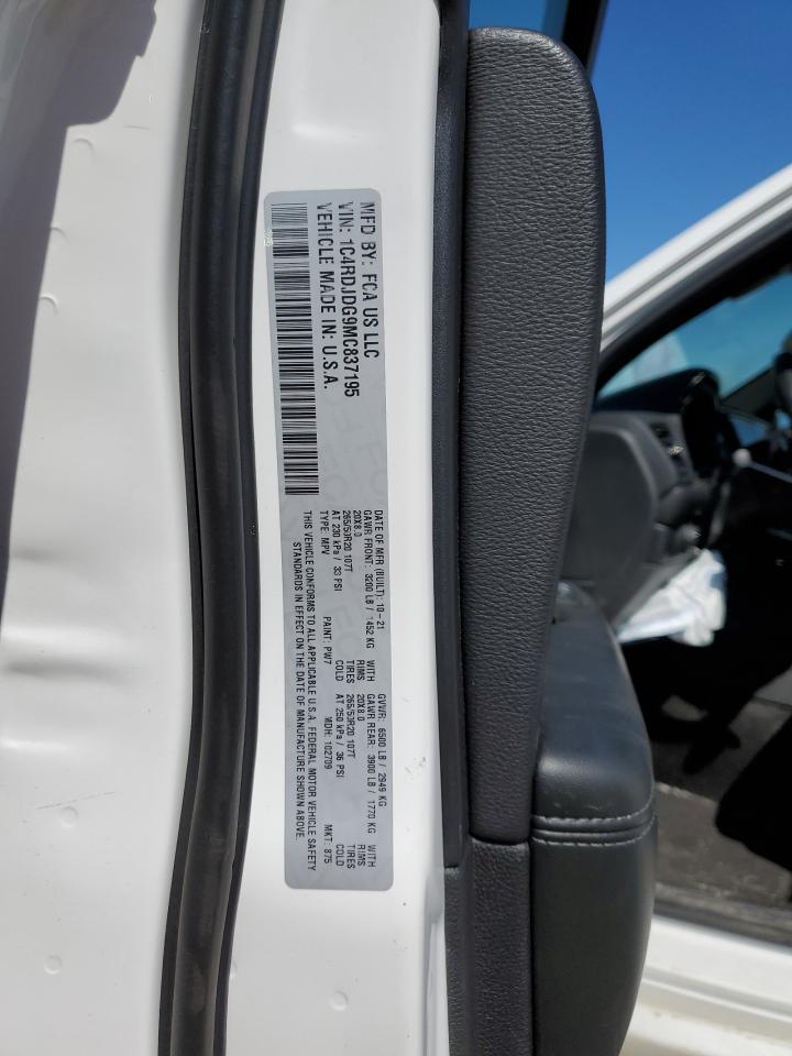 1C4RDJDG9MC837195 2021 Dodge Durango Gt