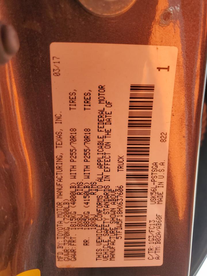 5TFDW5F18HX637606 2017 Toyota Tundra Crewmax Sr5