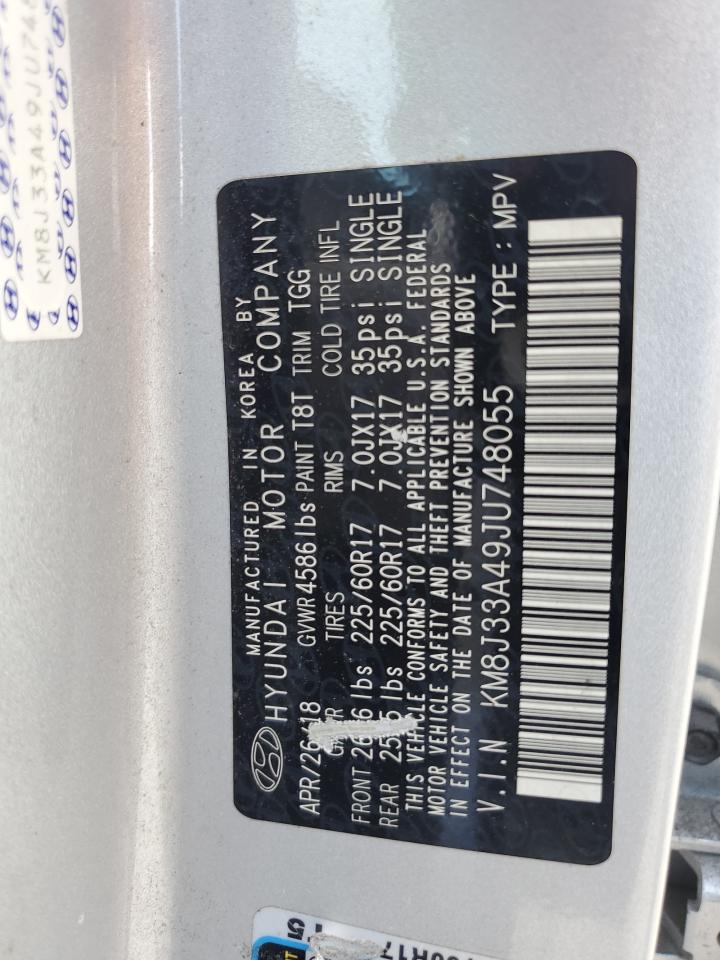 KM8J33A49JU748055 2018 Hyundai Tucson Sel