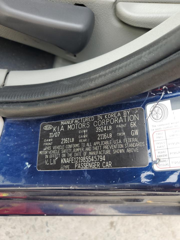 KNAFE121985545794 2008 Kia Spectra Ex