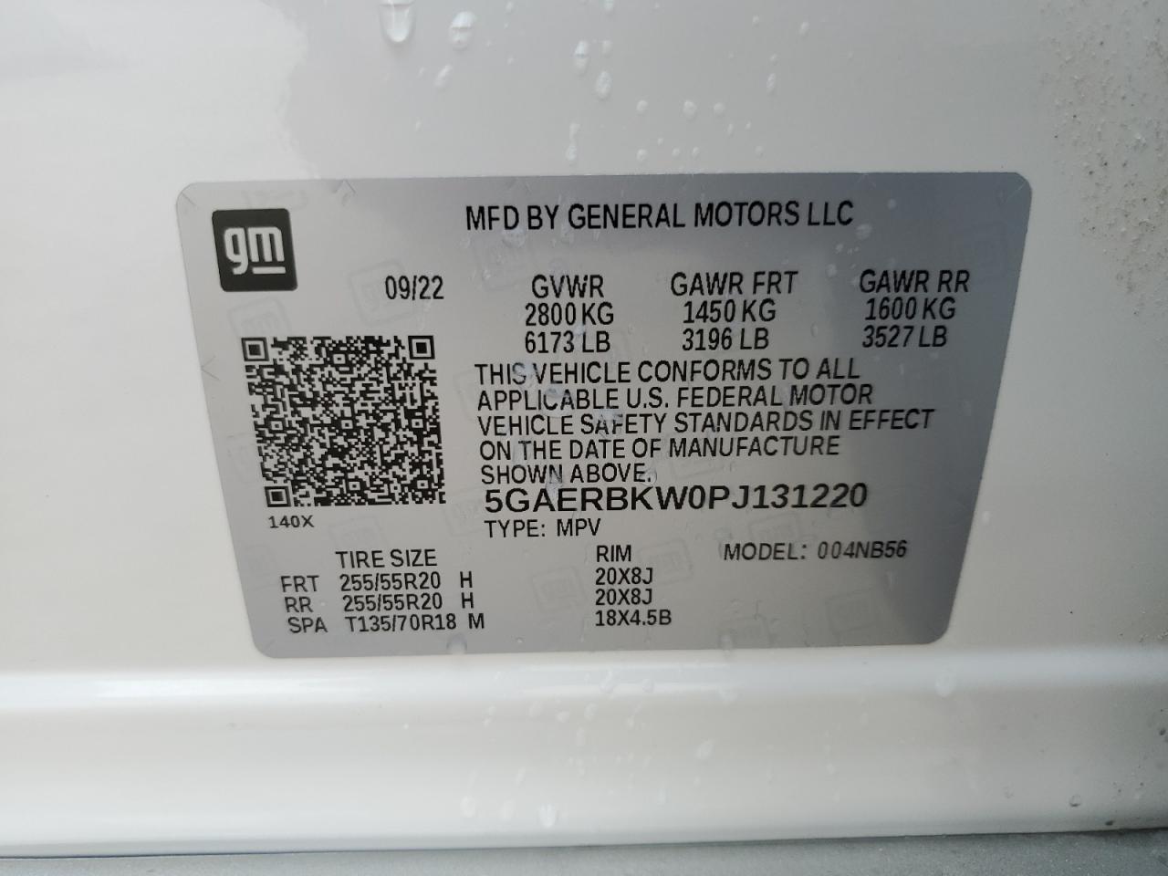 5GAERBKW0PJ131220 2023 Buick Enclave Essence