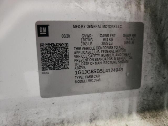 2020 Chevrolet Sonic VIN: 1G1JG6SB5L4124949 Lot: 60309414