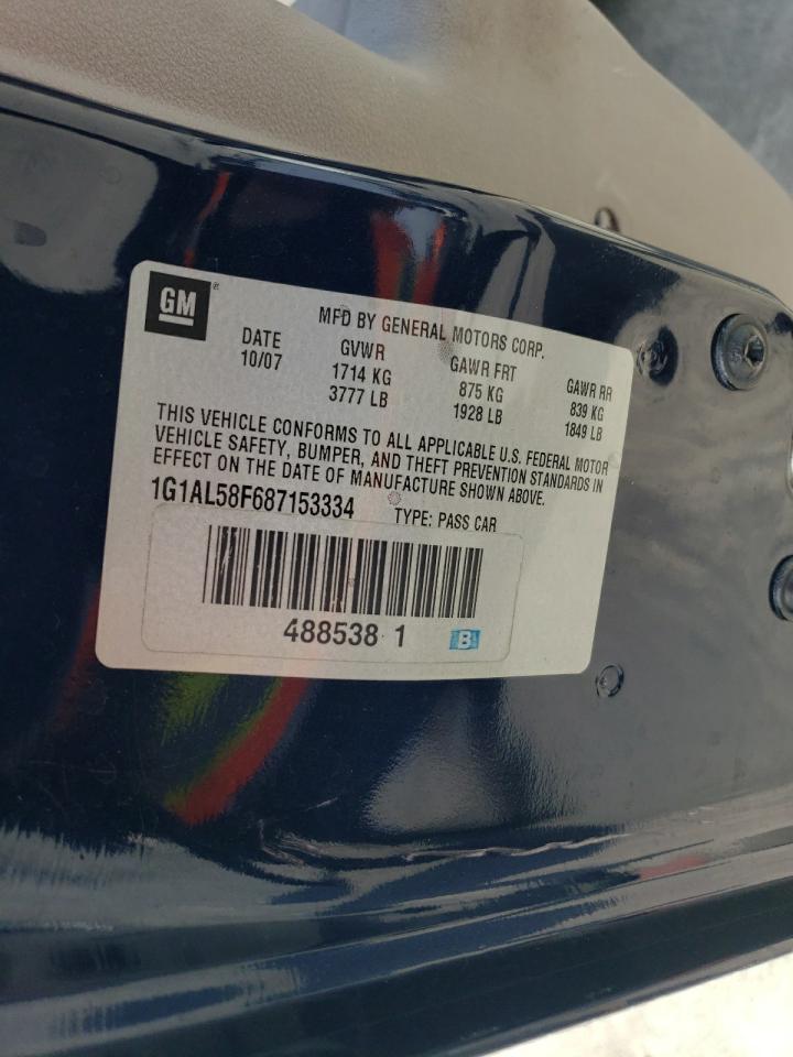 1G1AL58F687153334 2008 Chevrolet Cobalt Lt