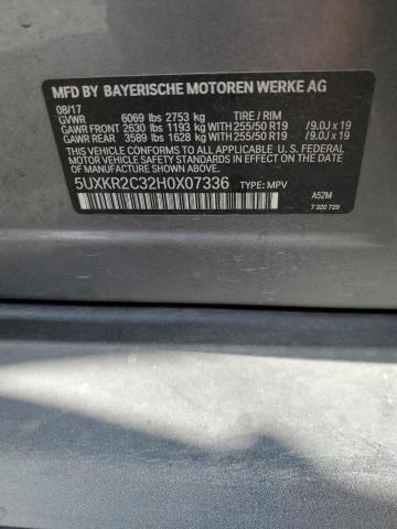 VIN 5UXKR2C32H0X07336 2017 BMW X5, Sdrive35I no.14