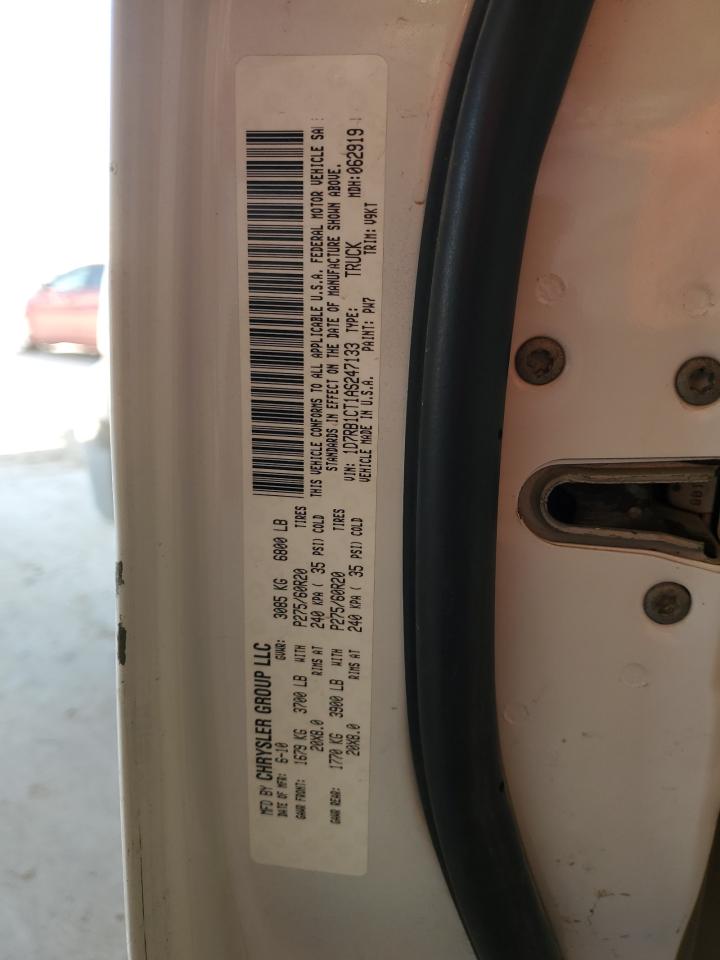 1D7RB1CT1AS247133 2010 Dodge Ram 1500