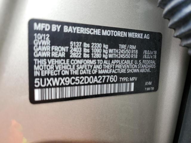 2013 BMW X3 xDrive28I VIN: 5UXWX9C52D0A27760 Lot: 56941724