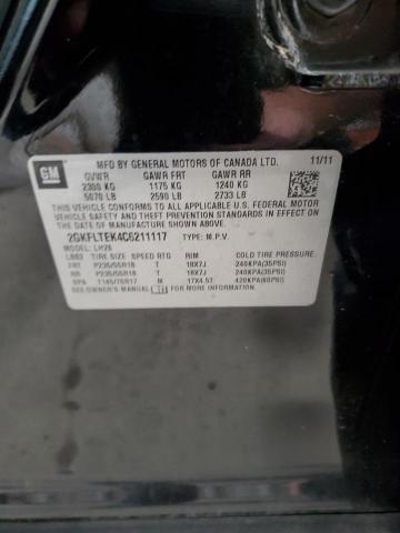 2012 GMC Terrain Sle VIN: 2GKFLTEK4C6211117 Lot: 58973154