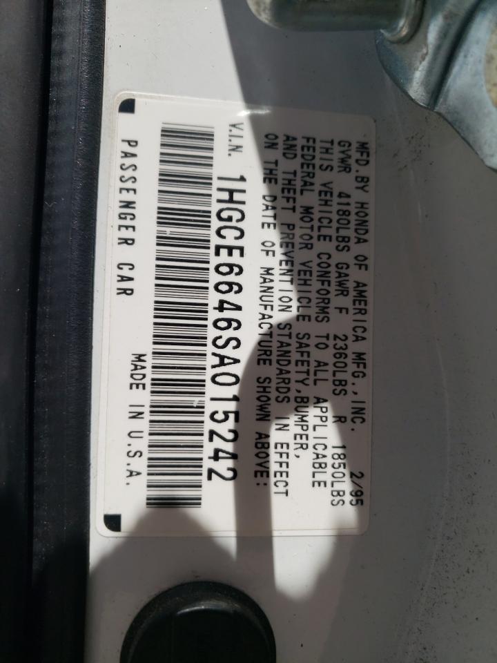 1HGCE6646SA015242 1995 Honda Accord Lx