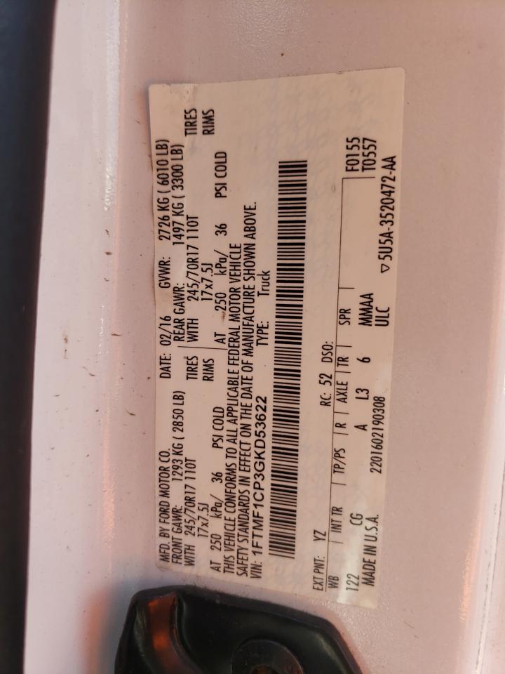 1FTMF1CP3GKD53622 FORD All Models 2016