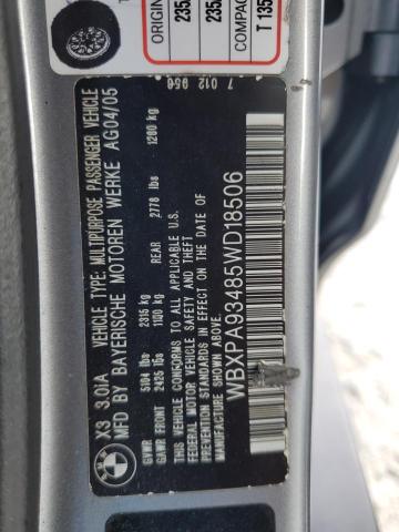 2005 BMW X3 3.0I VIN: WBXPA93485WD18506 Lot: 58465614