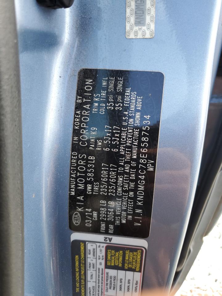 KNDMG4C78E6587534 2014 Kia Sedona Lx