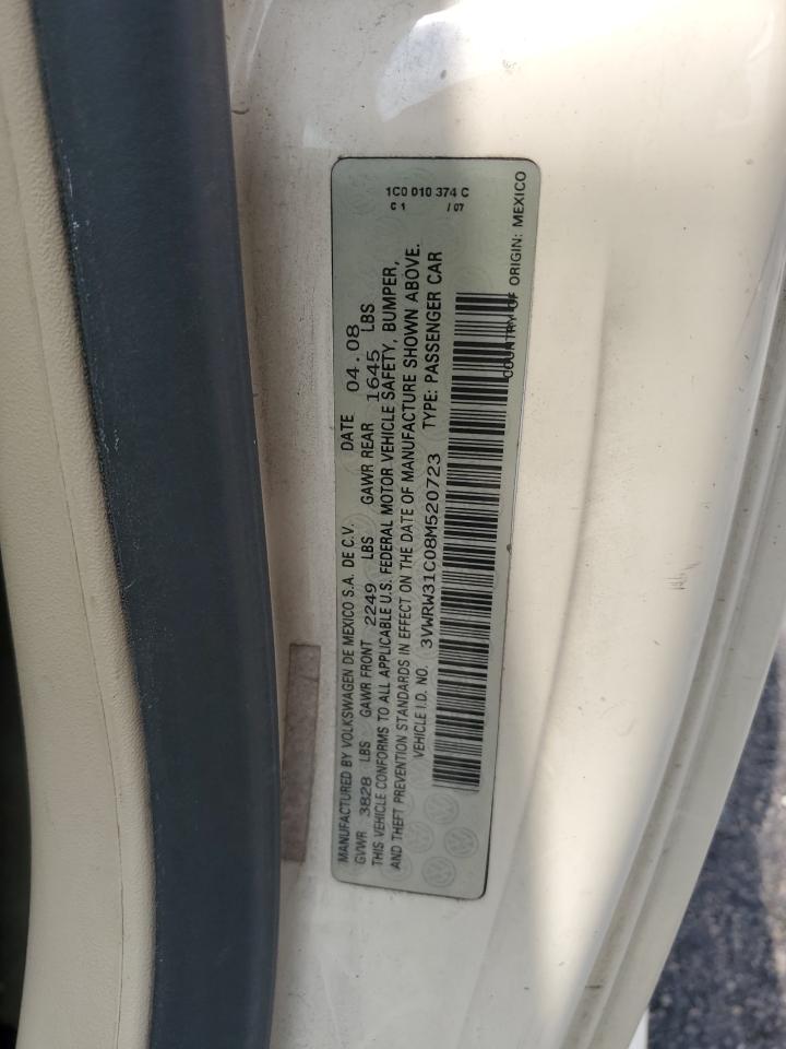 3VWRW31C08M520723 2008 Volkswagen New Beetle S