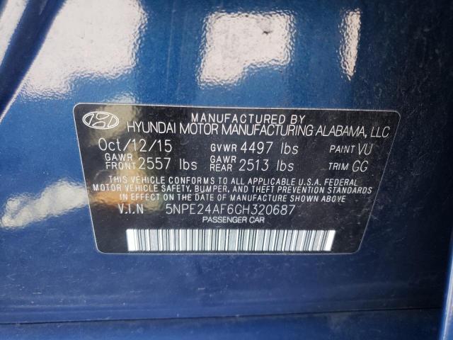 2016 HYUNDAI SONATA SE - 5NPE24AF6GH320687