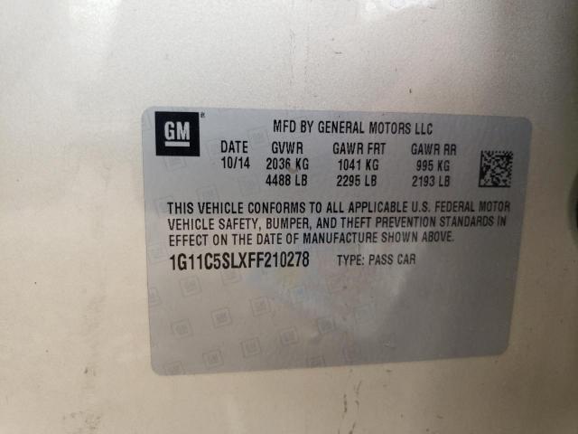 2015 Chevrolet Malibu 1Lt VIN: 1G11C5SLXFF210278 Lot: 60445494