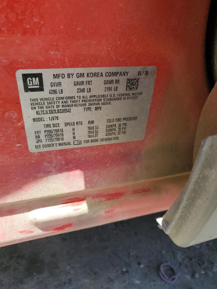 KL7CJLSB9LB339842 2020 Chevrolet Trax 1Lt